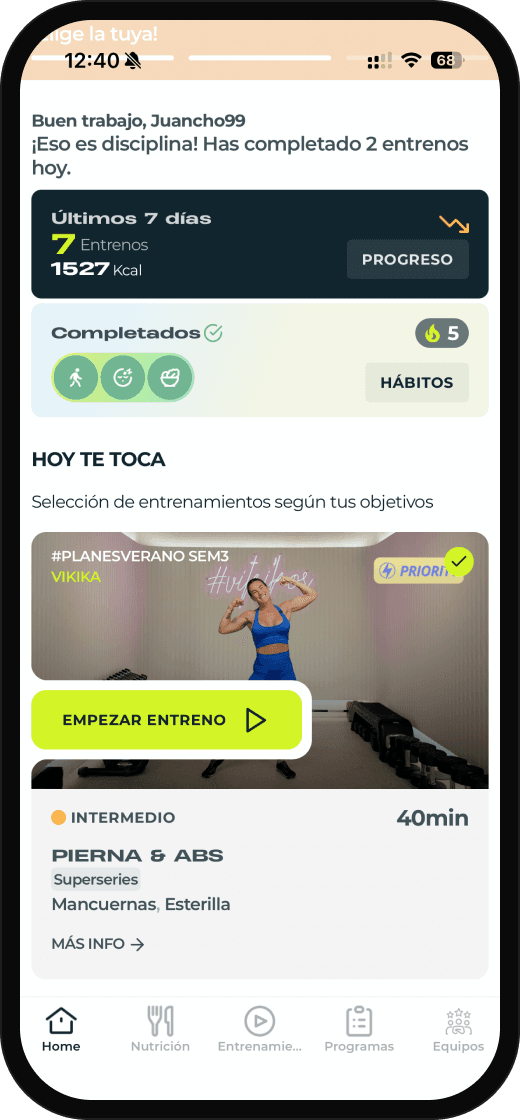 App Entrena Virtual