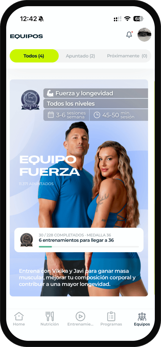 App Entrena Virtual